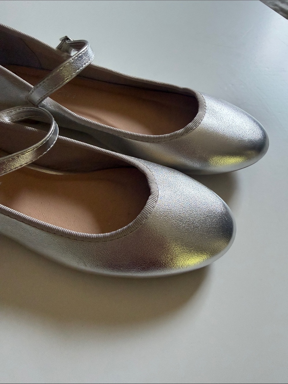 Madden Girl Metallic Silver Mary Jane Flats - Picture 4 of 5